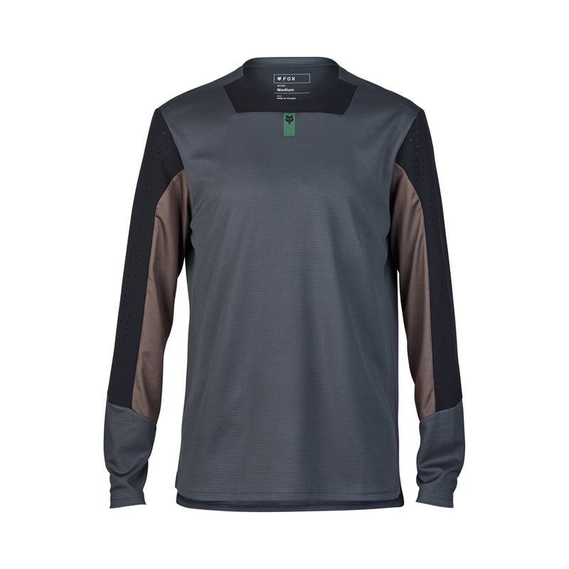 KOSZULKA ROWEROWA Z DŁUGIM RĘKAWEM JERSEY FOX DEFEND GRAPHITE