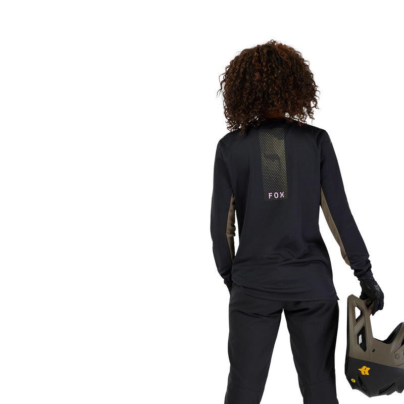 KOSZULKA ROWEROWA Z DŁUGIM RĘKAWEM JERSEY FOX DEFEND PARK BLACK