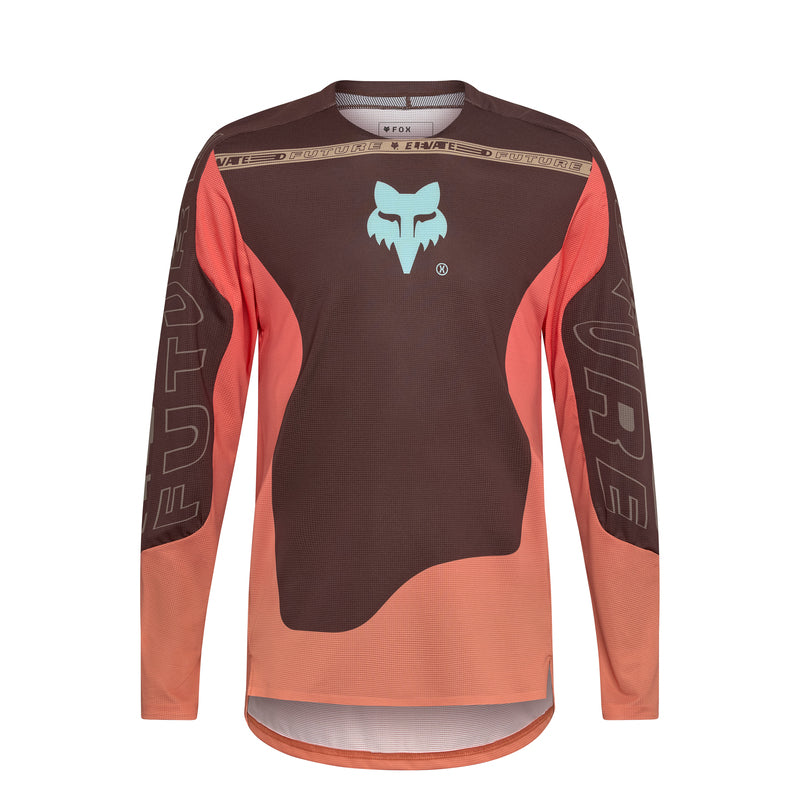 KOSZULKA ROWEROWA Z DŁUGIM RĘKAWEM JERSEY FOX FLEXAIR ELEVATED COCOA