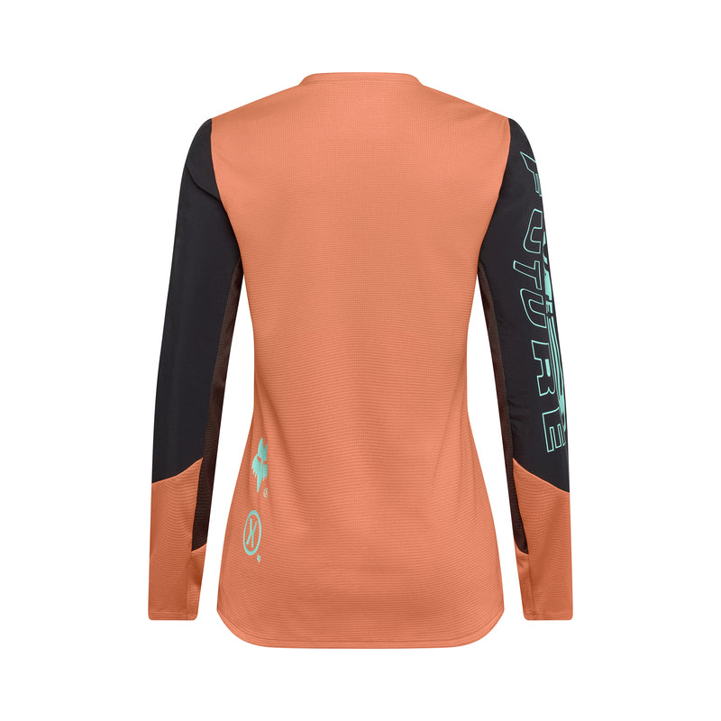 KOSZULKA ROWEROWA Z DŁUGIM RĘKAWEM JERSEY FOX LADY DEFEND ELEVATED CORAL