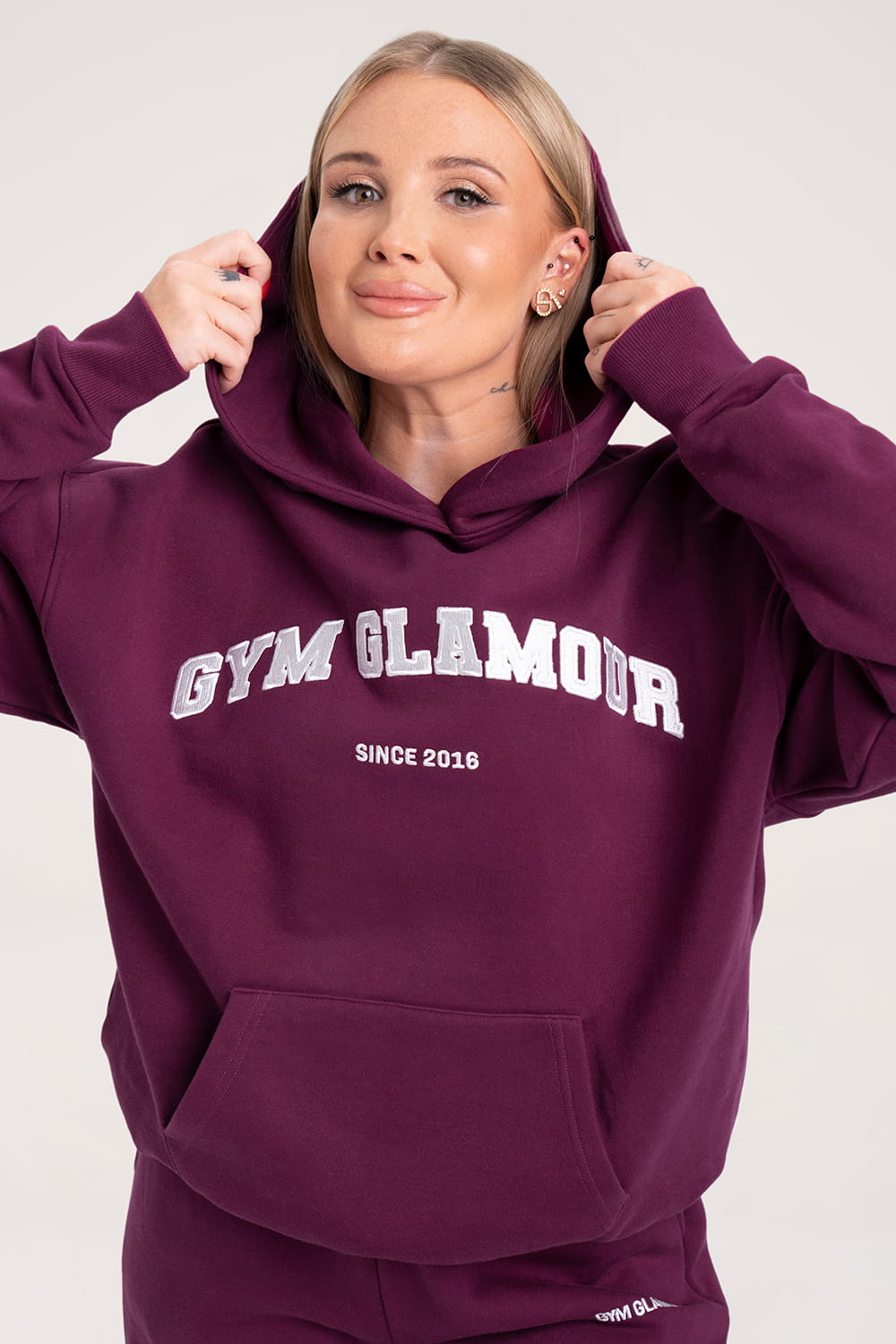 GYM GLAMOUR BLUZA COLLEGE AMARANTH