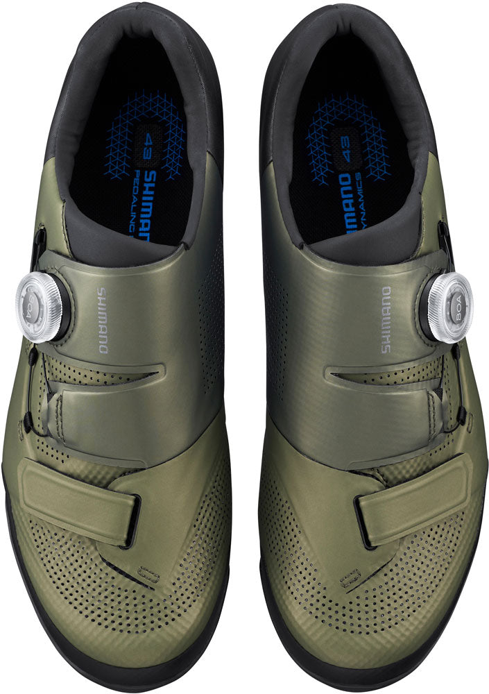 Buty rowerowe SHIMANO SH-XC502 SPD MTB XC Gravel BOA Zielone – lekkie, męskie/damskie